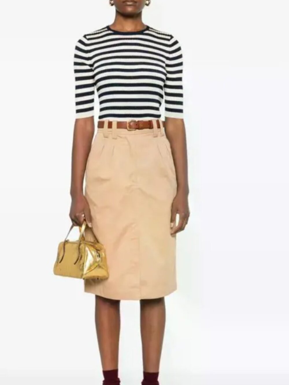 A.P.C Vicki Skirt -- Beige -- Size 40 -- NWT